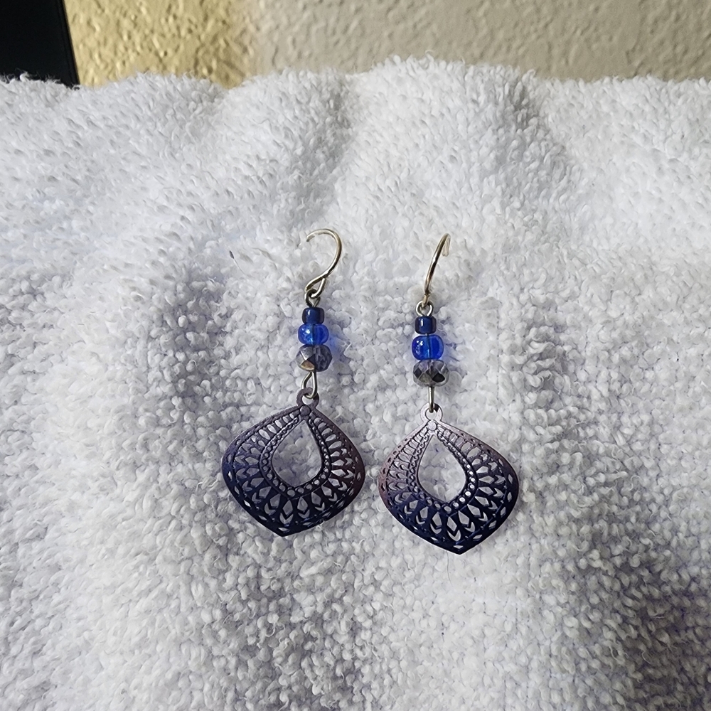 Blue Boho Earrings